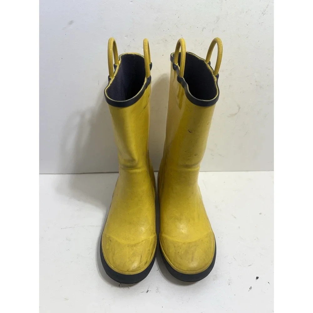 LL Bean Toddlers Puddle Stompers Yellow‎ Rain Boots Children's Size 1